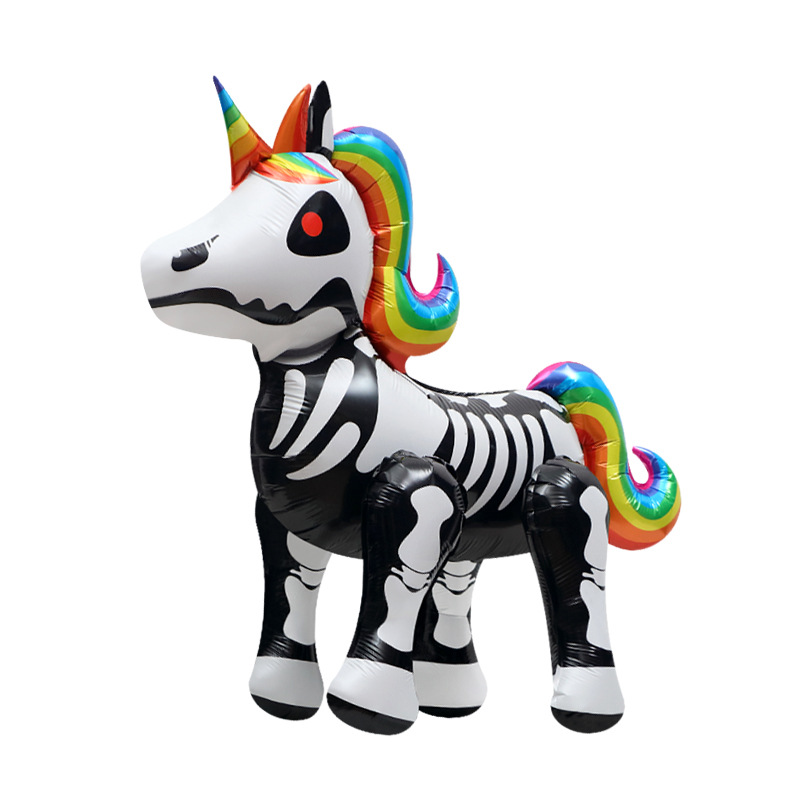 Halloween window display decoration photo props toys balloon 4D three dimensional standing mummy skeleton dog balloon_voghion.com
