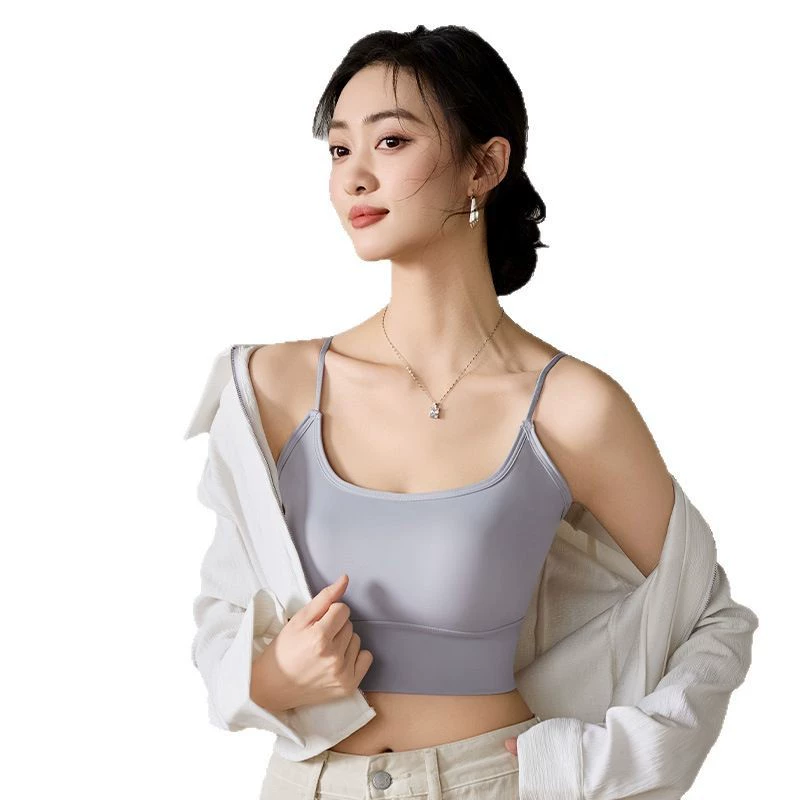 Summer silk tank top, underwear as outerwear, increased thickness
