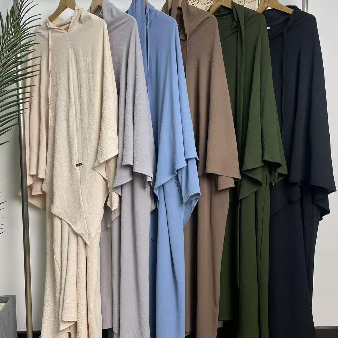 Women's Sophisticated Solid Color Long Dress Set Casual Elegant Two-Piece Maxi Dress Outfit_ecoleips.com