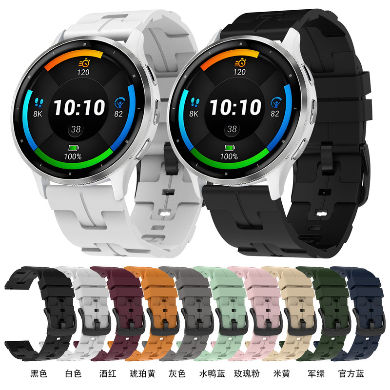 Suitable for Huawei Garmin Silicone Watch Strap Smart Watch Replacement Strap with Quick-Release Ear Clip Watch Model Sports Model