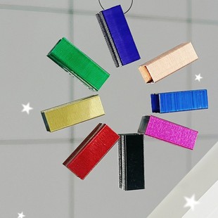 No. 10 Colorfulful Red Festive Staples Staples File Binding Electroplating DIY Creative Needles Office Needles