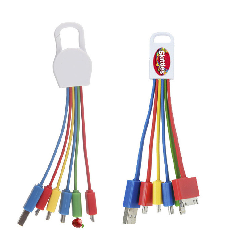 一拖五数据线适用苹果安卓华为手机TypeC多功能通用多合一充电线