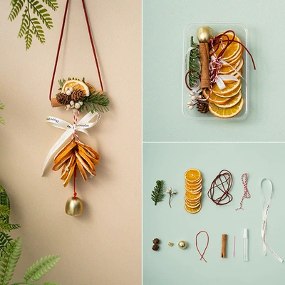 Gift, Car hanging - orange-double-orange-pair-type-a-diy-material-pack