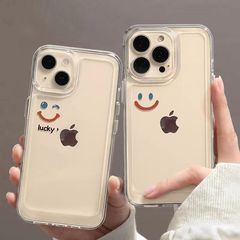蘋果14手機殼13pro保護套iphone12mini彩繪11max透明xr笑臉8plus