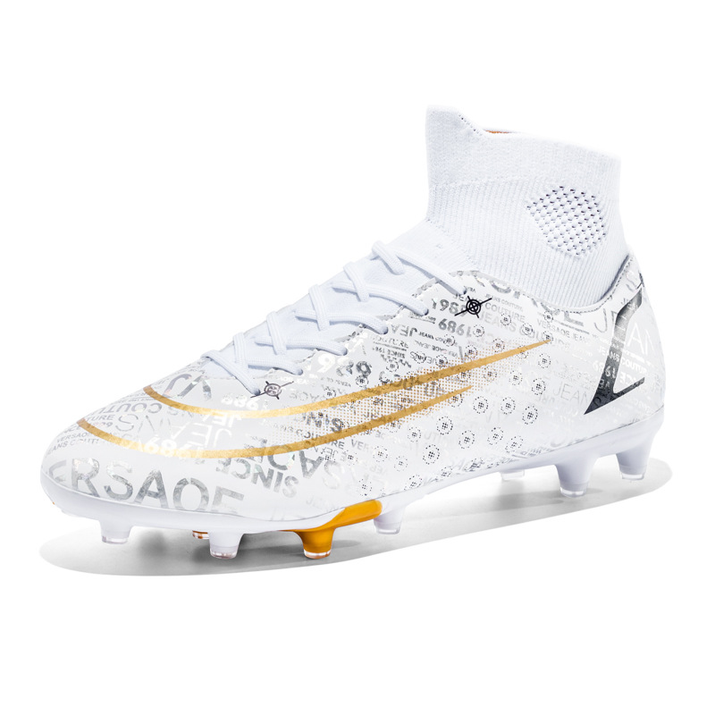 2022 fábrica directa de los hombres transpirables deportes profesionales de fútbol alto-top zapatos de fútbol de competición para adultos de hierba de interior