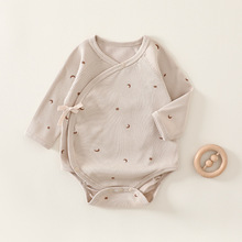 婴儿包屁衣春夏季男女宝宝长袖三角哈衣爬服连体衣新生儿A类衣服