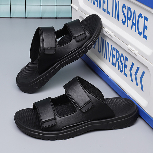 New Men's Slides, Versatile Soft-Sole One-Piece Slides, Anti-Slip Beach Sandals, Summer Fashion, Outdoor Slides