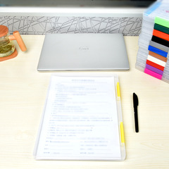 Simple desktop information A4 file box A5 paper storage box transparent plastic bill organizer office student supplies