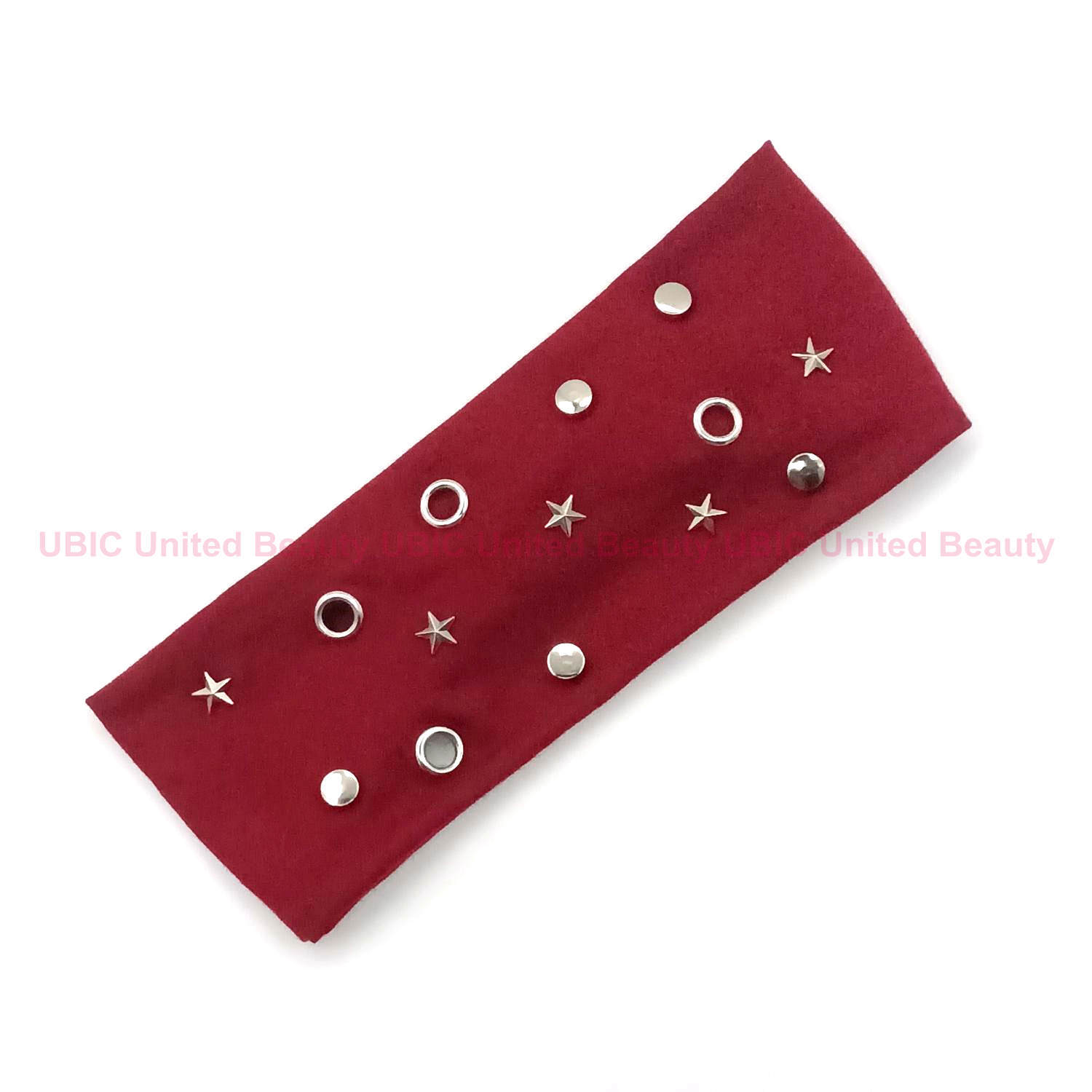 HW250604-45x8cm朋克风圆气眼五角星平面钉混搭弹