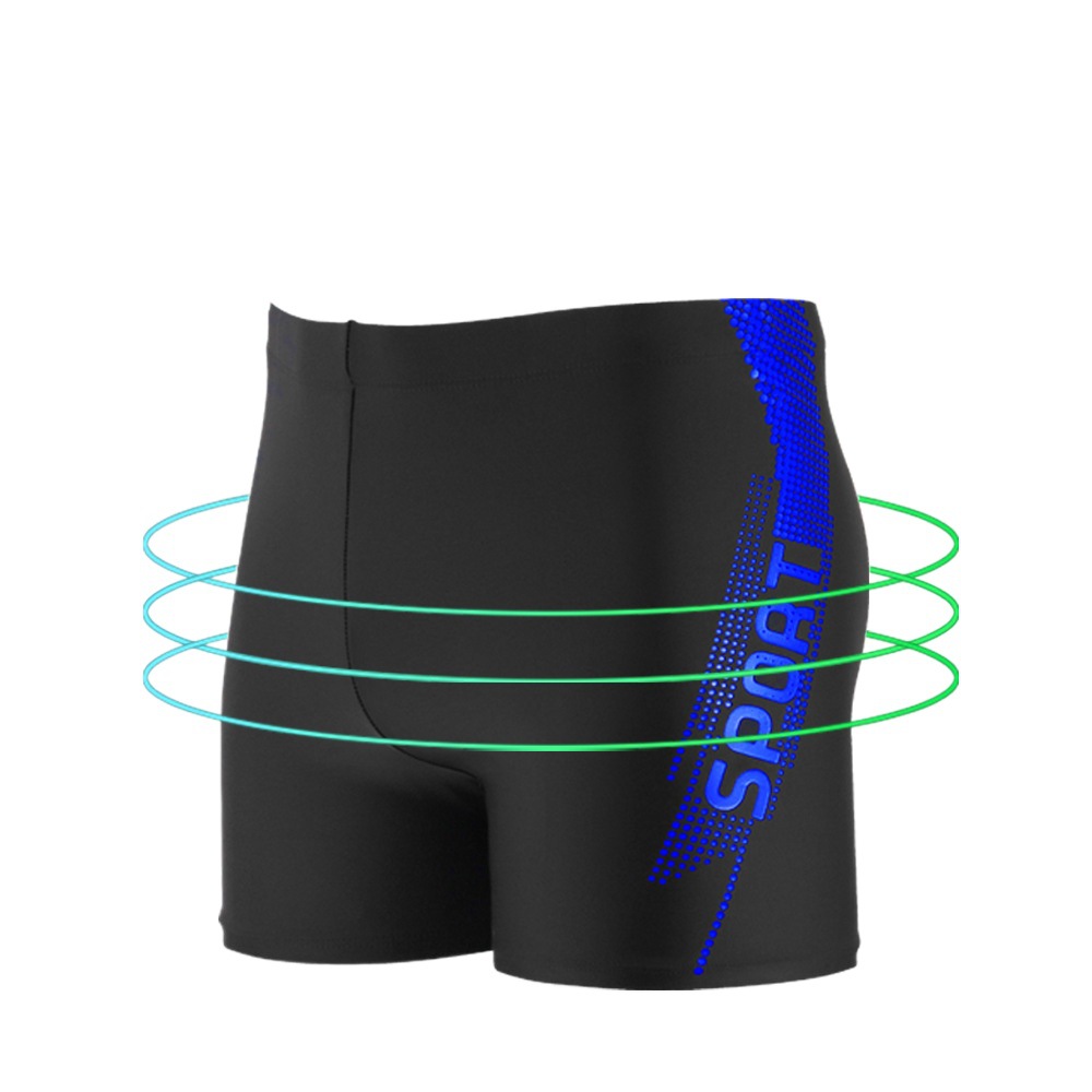 Factory direct new swimming trunks boxer adult swimming trunks plus fat swimming trunks men's high waist conservative swimsuit