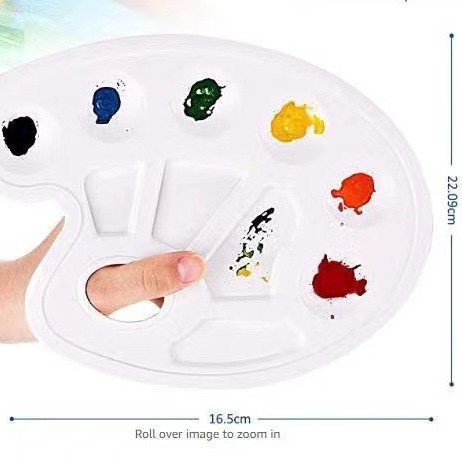 De plástico de imitación de porcelana de pintura de los niños Plum pigmento paleta de múltiples diámetros opcional fábrica al por mayor