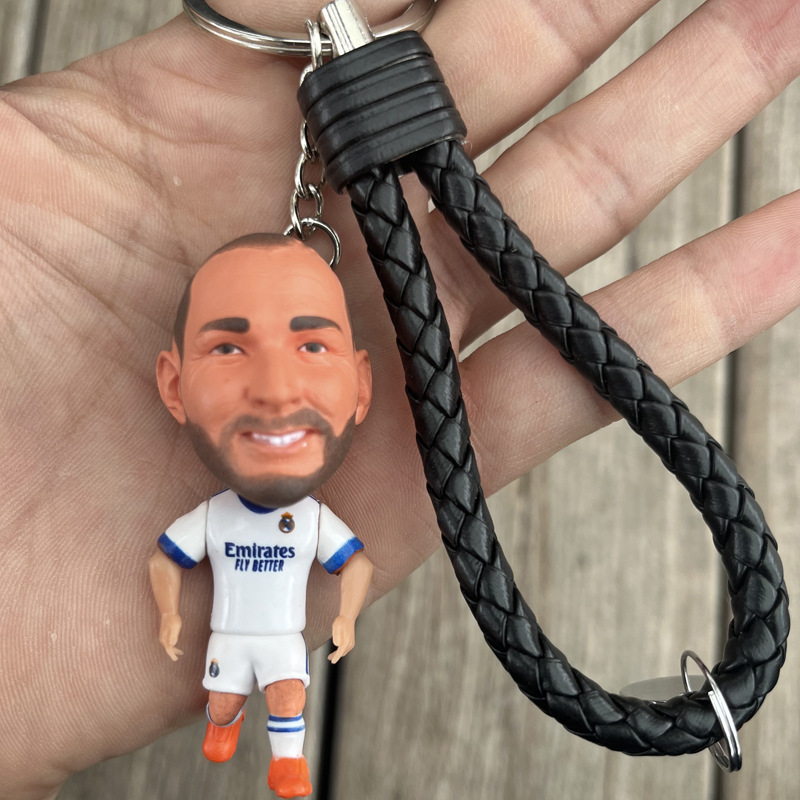 Football Gift Rodrigo Bellingham Mesia Malmbappe Salah Puppet Fans Keychain