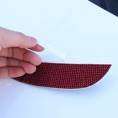 reversing mirror with diamond decorative — Rain shield