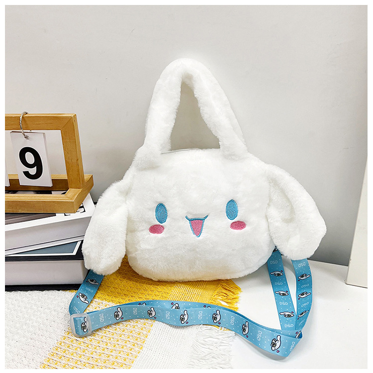 Bolso pequeño lindo para las mujeres 2023 nuevo simple peludo bolso de hombro de dibujos animados estilo coreano chica bolsa de salida portátil