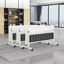 折叠培训桌办公桌可移动自由组合会议室会议桌长条桌可拼接带轮J&
