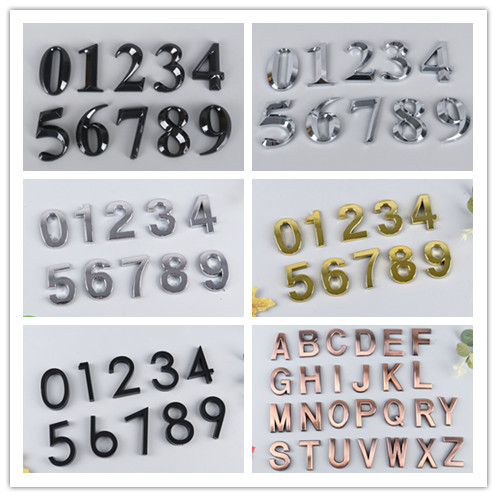 现货门牌号数字号码数字标牌金属5cm7cm12cm宾馆楼层3D电镀号0-9