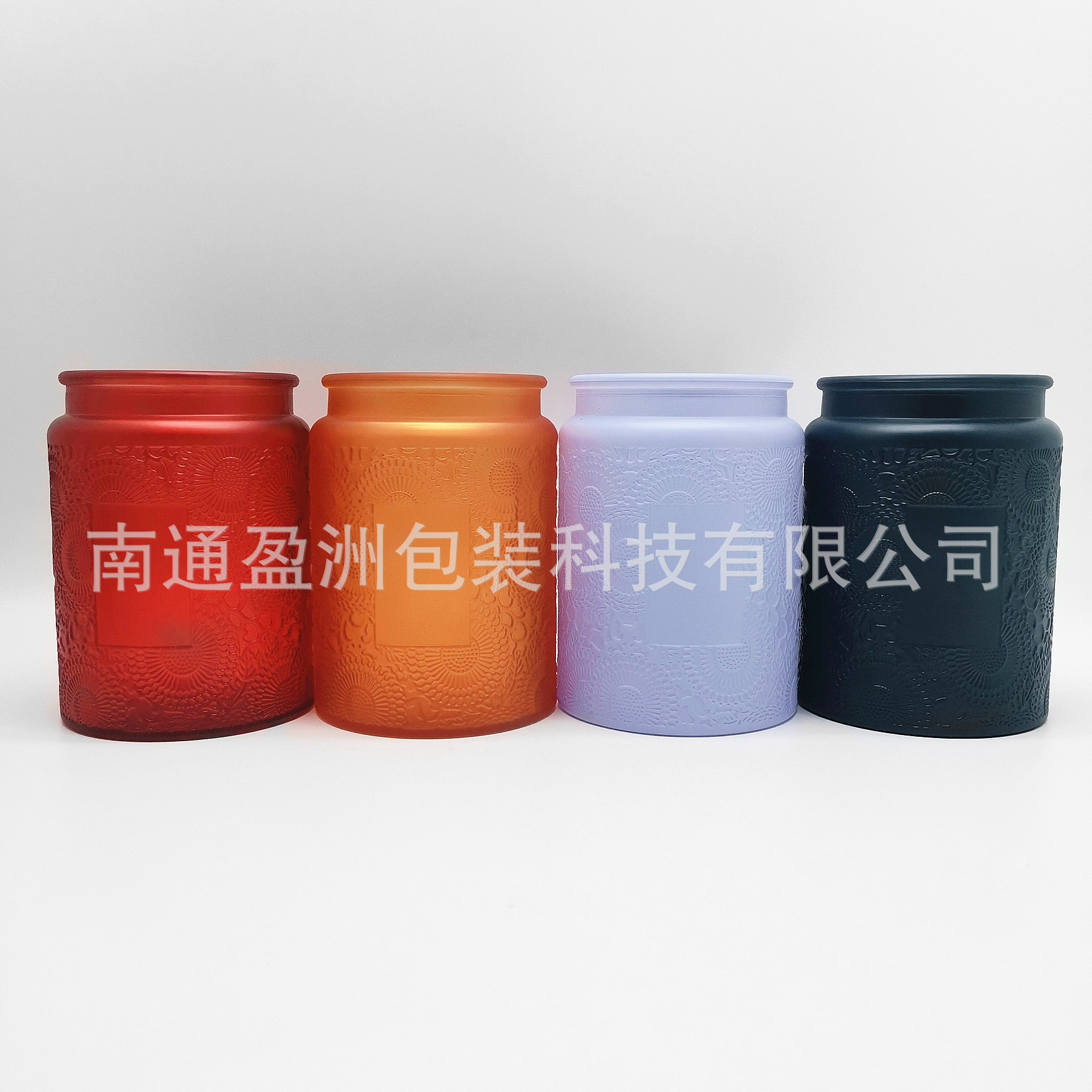 diy浮雕玻璃储物罐 茶叶罐收纳瓶厨房密封罐储存罐批发可贴标