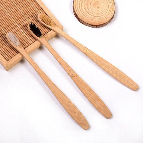 Amazon cross-border exclusive manufacturer bamboo toothbrush wholesale non-disposable wooden toothbrush bamboo handle bamboo B&B LOGO