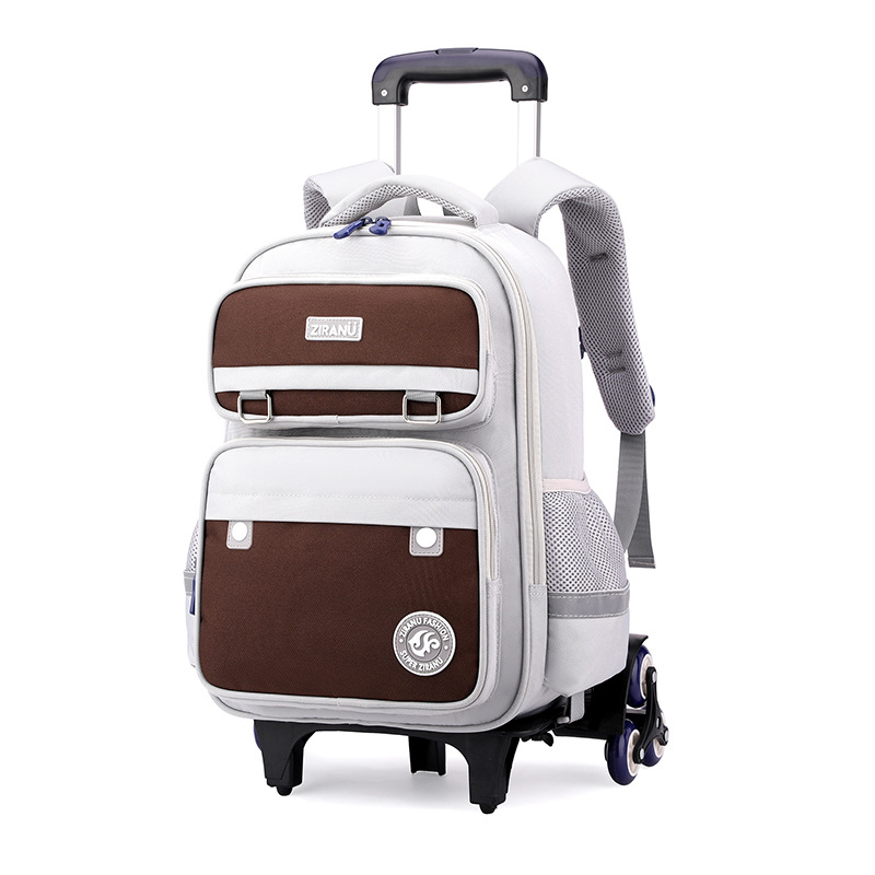 Pescado natural nuevo tirón mochila al por mayor escaleras mochila de estudiantes 3 - 6 grados antidesgaste