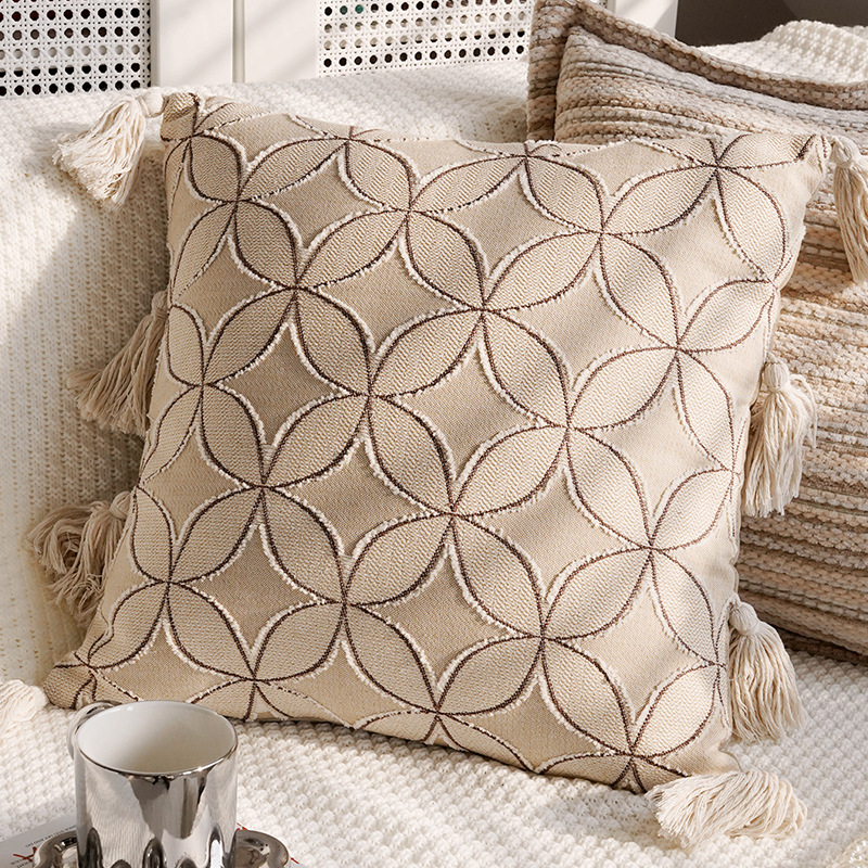 Retro de alta sensación asiento de dormitorio sofá almohada cojín almohada cubierta bohemia casa suave sofá almohada cubierta
