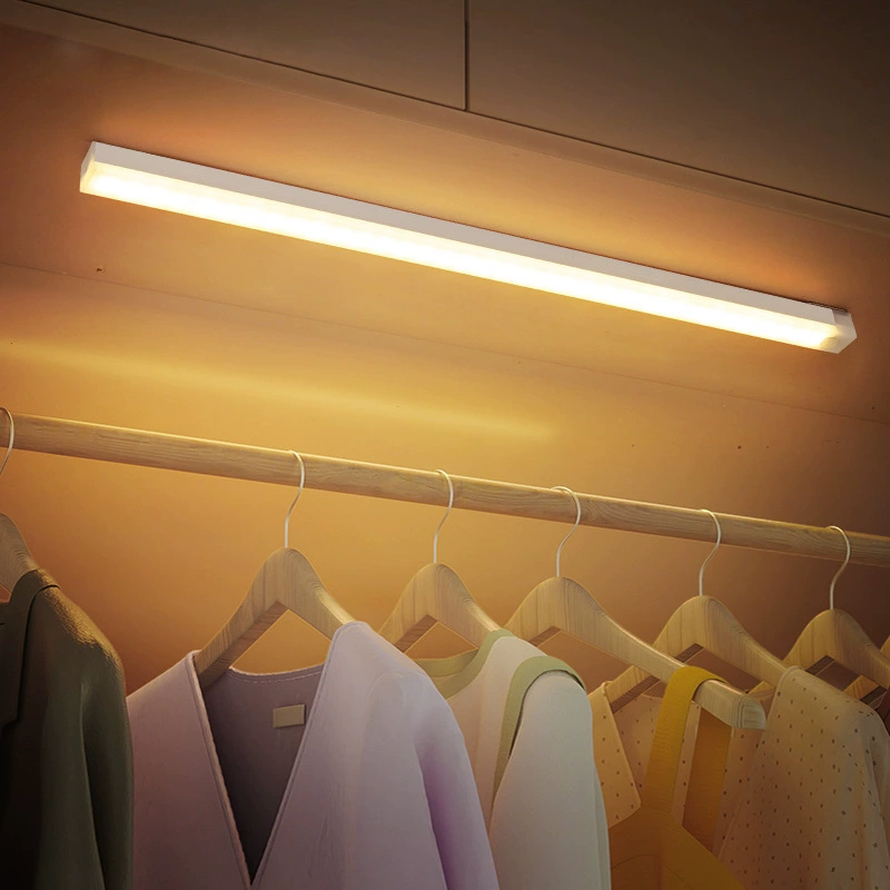 LED motion-sensor wardrobe night light, 100–500 mm, white or warm color