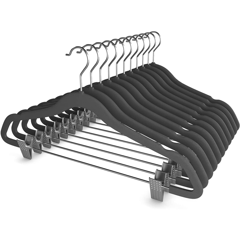 Multifunctional Flocking Pants Rack with Clip Skirt Frame Adjustable Adult Flocking Hanger Clothing Store Anti-slip Plastic Hanger Multifunctional Flocking Pants Rack with Clip Skirt Frame Adjustable Adult Flocking Hanger Clothing Store Anti-slip Plastic Hanger