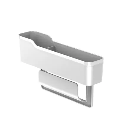 Car Seat Gap Storage Box, Detachable Storage Organizer, Universal Car Seat Gap Storage Box (Car storage bag/box) - long-pure-white