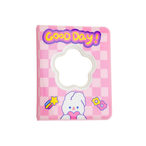 Japanese and Korean cartoon three-inch small card album hollow flower polaroid photo album storage album idol card collection album for women