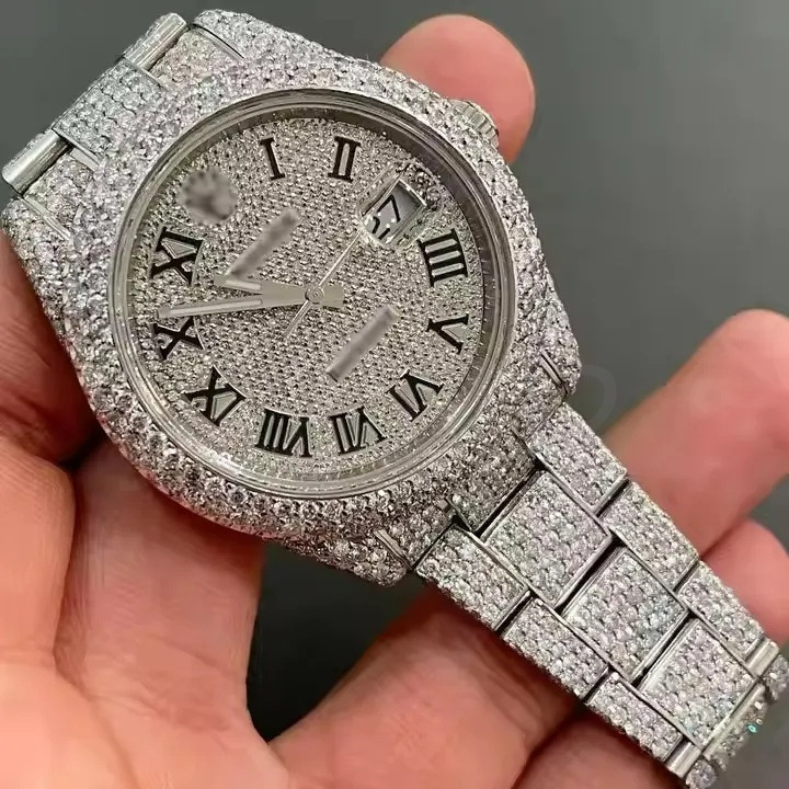 2026 Cross-Border Dunhuang Aliexpress Independent Site Hot-Selling Full Diamond Luxury Series a Series Men's Quartz Watch