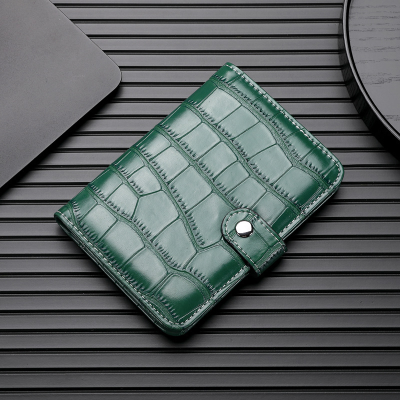Nuevo bolso de pasaporte con cepillo antirrobo, patrón de cocodrilo, clip de billete universal, bolso de almacenamiento de documento de viaje portátil tres en uno