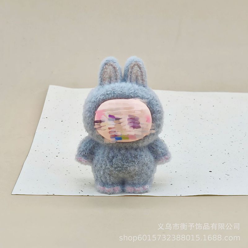 新款可爱渐变马卡龙色labubu小摆件公仔配件创意桌面礼品配饰批发|undefined
