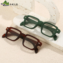 跨境新款磨砂框三色铆钉方框老花镜 日韩风文艺范老人阅读镜批发
