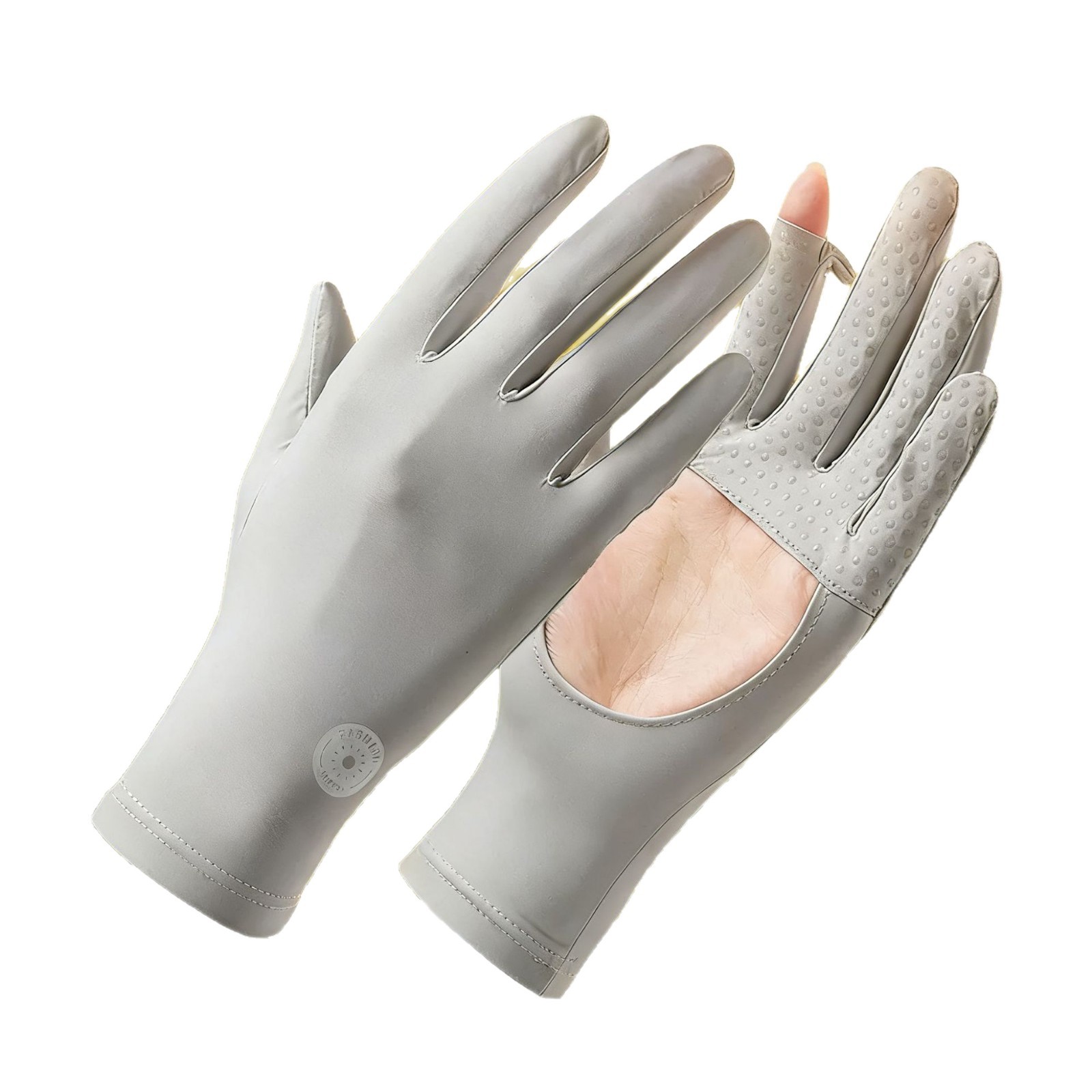 Guantes solares para conducir al aire libre anti-UV antideslizante flip elástico pantalla táctil guantes de hielo de verano