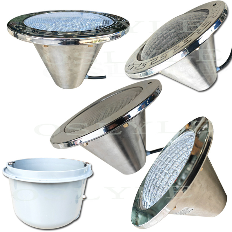 Lámpara de piscina de acero inoxidable empotrada transfronteriza, natación, fondo de buceo submarino, piscina enterrada oculta, led al por mayor