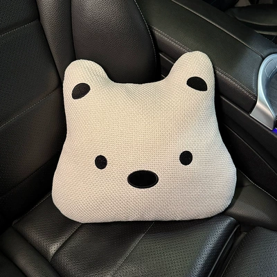 Linen Car Seat Cushion, Suitable for Seat cushion, seat cover - linen-style-high-west-white-lumbar-support