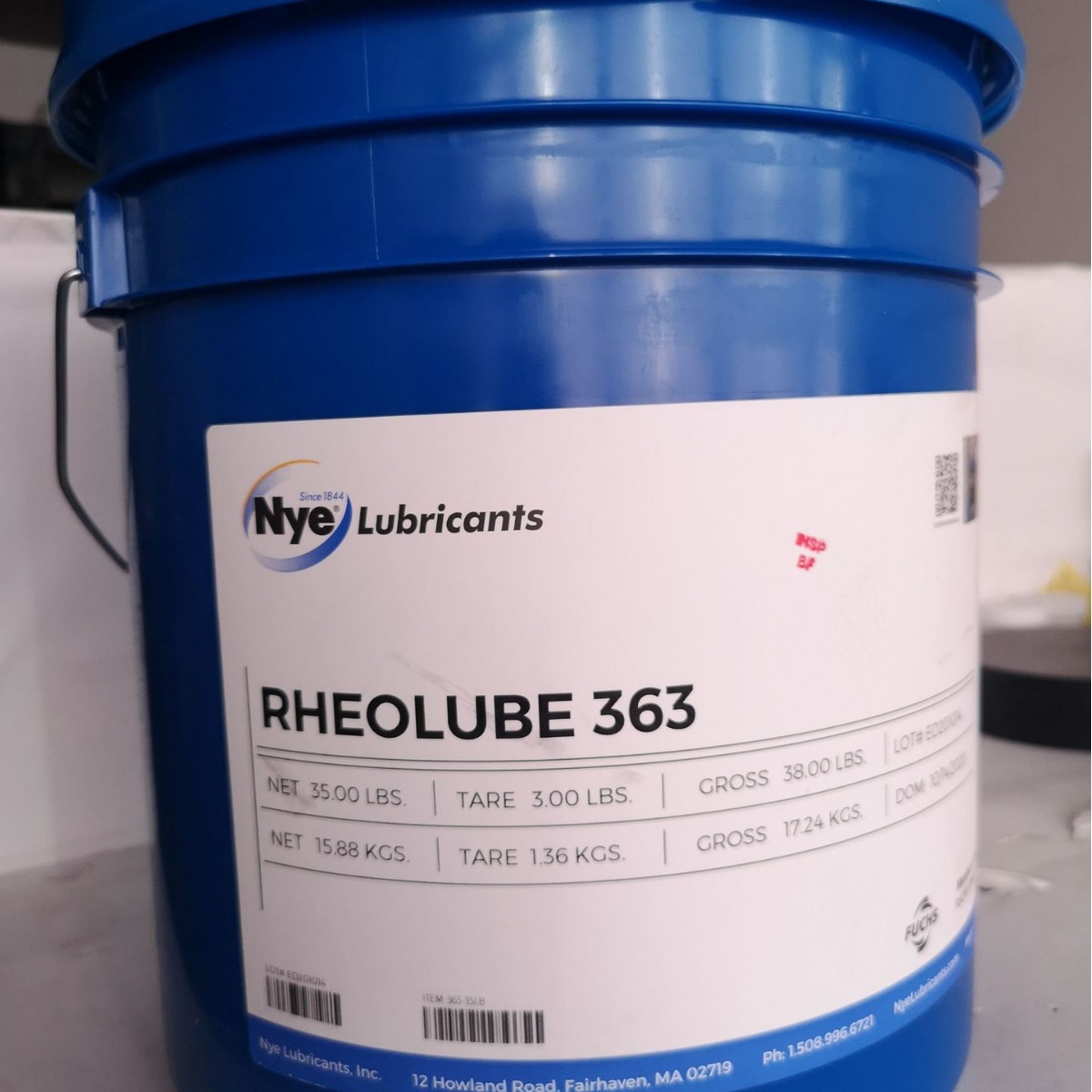 NYE RHEOLUBE 363F美国奈润滑油脂现货直发