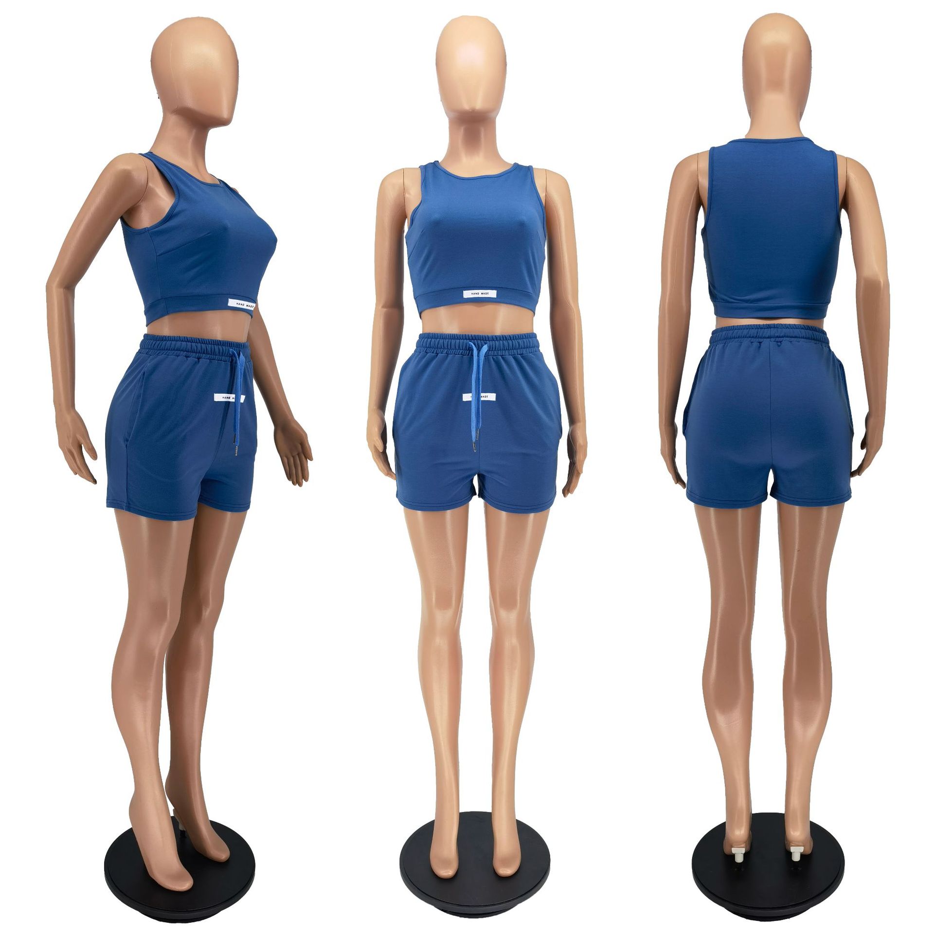 248g Weight Sleeveless Sleeve Length Sweater Cotton, Polyester Fabric Type Shorts Co-ord Set Sets Type 2 Pieces Set Quantity Holiday, Daily, Selfie Occasion 2 Pieces Set Neckline Regular Fit Fit Type Solid Color Pattern Summer Season Women's Gender Casual Style Holiday Daily Selfie Women's Casual Solid Color Sweater Cotton Polyester Shorts Co-ord Set Shorts Sets 32