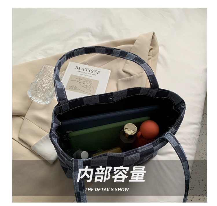 Version corenne du petit sac nouveau sac fourretout en toile  carreaux sac de messager  bandoulirepicture16