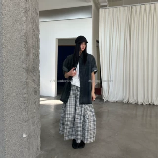 六号numbersix新款复古宽松牛仔外套韩版百搭短袖上衣休闲外套