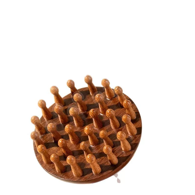 Scalp Massager Elite, Sandalwood Handheld Brush, Medical Universal Head Massage, Ergonomic Grip