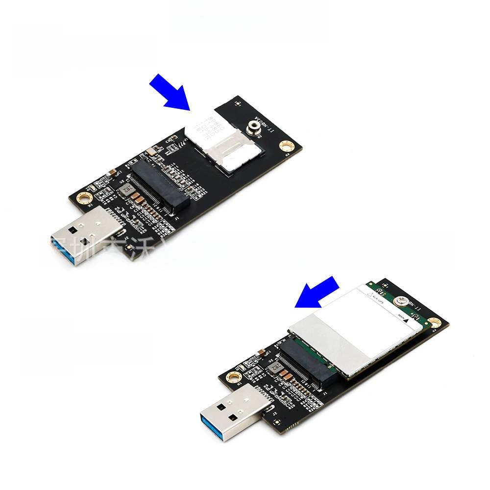 Плата адаптера M.2 NGFF к mini-PCIe / USB с отсеком для SIM, поддерживает модули 4G/5G