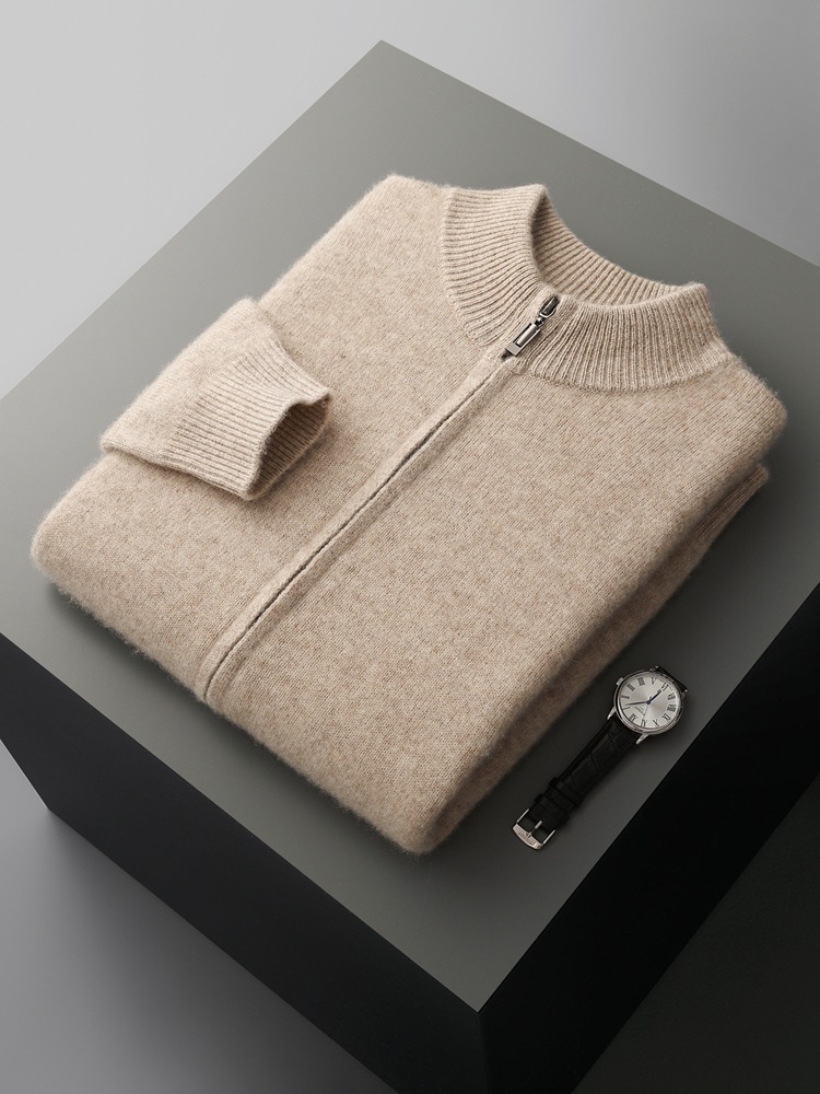 Men's demi-season woolen cardigan