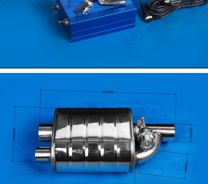 Sports Car Racing Modified Sound System Stainless Steel Exhaust Pipe Silencer Electric Electronic Remote Control Valve Manufacturer In-Stock Wholesale
