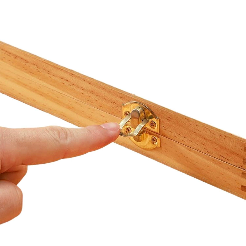 Chinese big handheld foldable chess for students from natural wood, full set