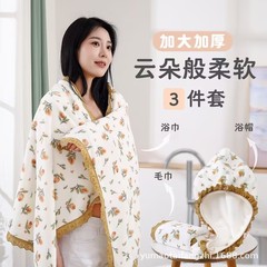 レースの花の小さい珊瑚のベルベットのバスタオルの吸水の乾いた髪のタオルのシャワーの帽子のクロスボーダーはネットの赤い贈り物のタオルの家庭用のタオルを代行します。