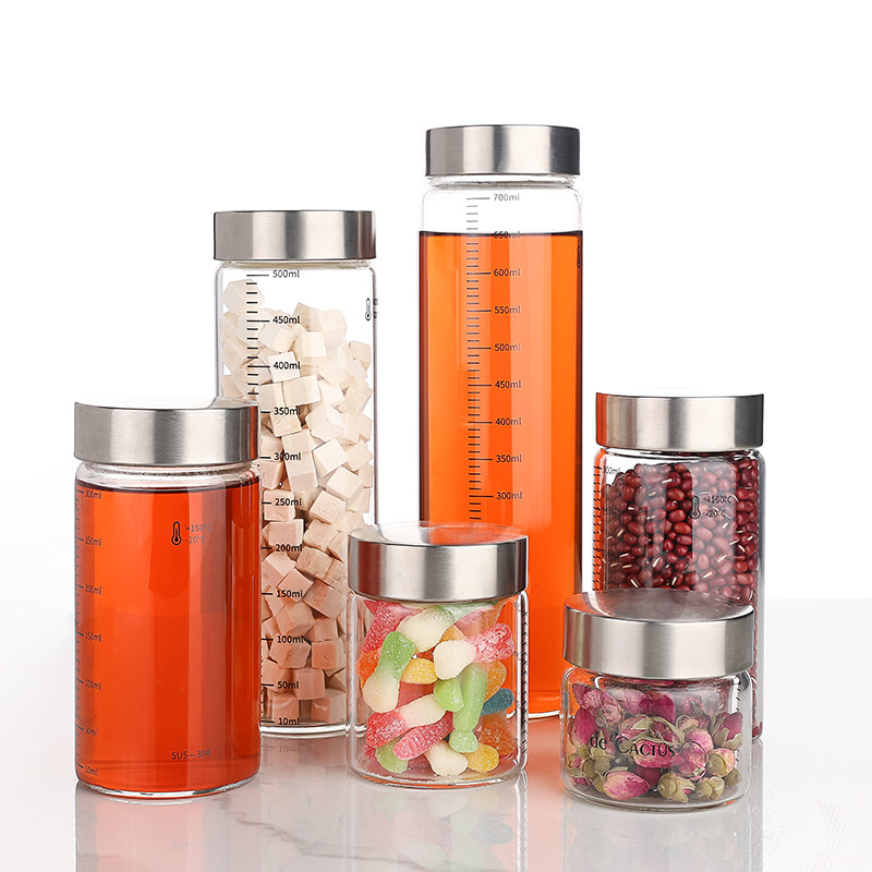 Taza de vidrio resistente a altas temperaturas doméstica portátil de almacenamiento de líquido medicinal sellado botella de alta borosilicina