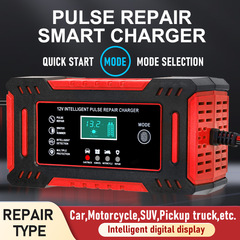 12V自動車バッテリー12V6A充電器オートバイバッテリー充電器スマートパルス修復鉛バッテリー