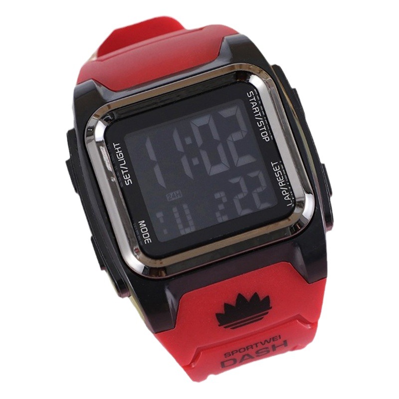 Juventud cuadrado retro reloj electrónico impermeable niños y niñas personalidad simple deportes multifuncional reloj electrónico tendencia