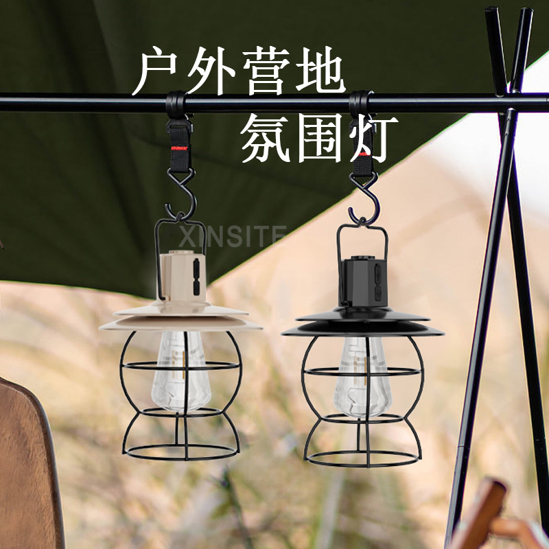 Al Aire Libre retro camping luz linterna campamento linterna recargable led tienda de luz Super larga resistencia multifuncional