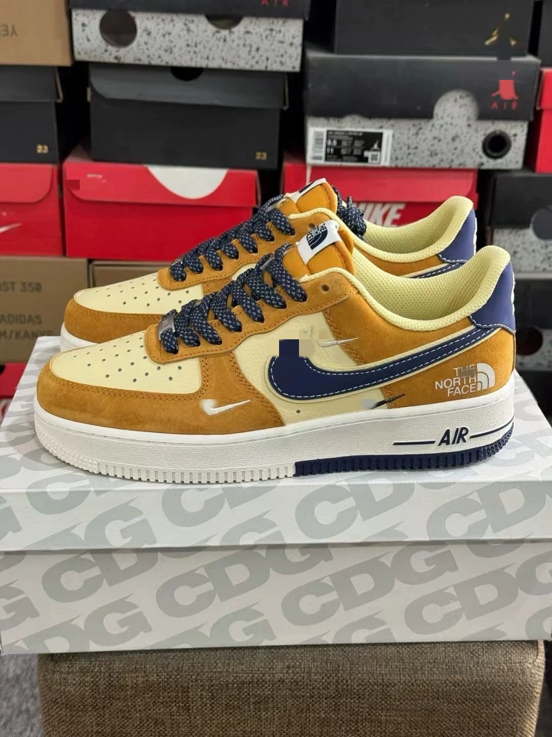 Путиан чистый оригинал Air Force 1 Air Force 1 с двумя соединами крючками цвет хлеба низкие кроссовки осень и зима для мужчин и женщин